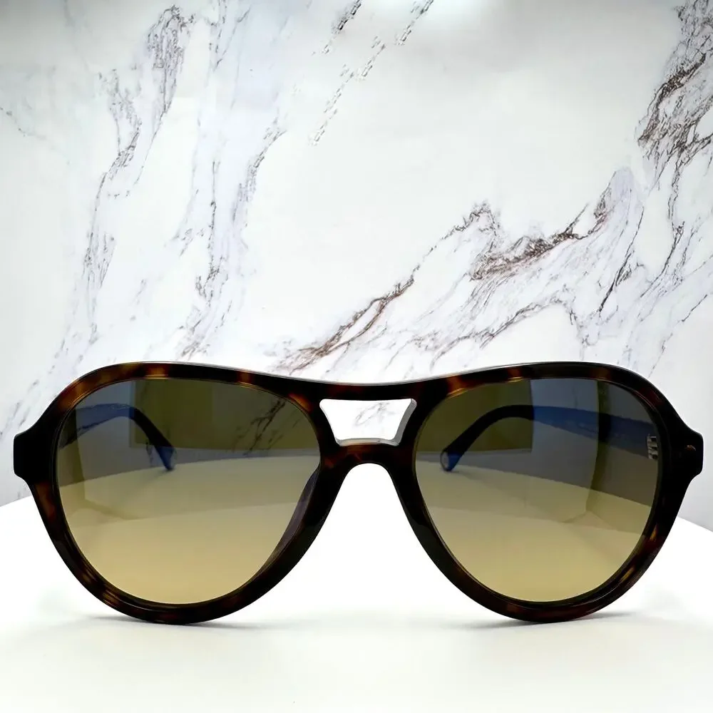 New CHANEL Sunglasses Brown Havana Polarized Lens Pilot Aviator - Picture 3 of 16